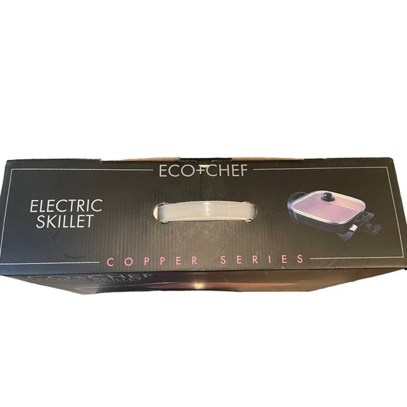 ECO-CHEF -Electric Skillet, Ceramic Nonstick. 1400 watts, 12" square pan, copper - Picture 11 of 11